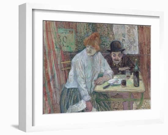 At the Caf‚ La Mie-Henri de Toulouse-Lautrec-Framed Giclee Print