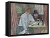 At the Caf‚ La Mie-Henri de Toulouse-Lautrec-Framed Stretched Canvas