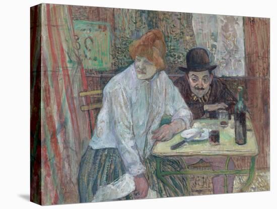 At the Caf‚ La Mie-Henri de Toulouse-Lautrec-Stretched Canvas