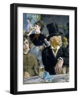 At the Caf‚-Edouard Manet-Framed Premium Giclee Print