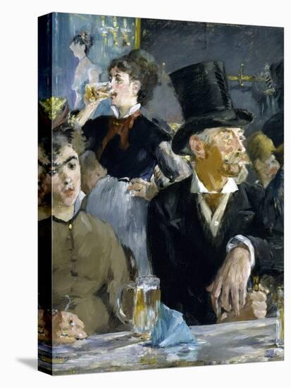 At the Caf‚-Edouard Manet-Stretched Canvas