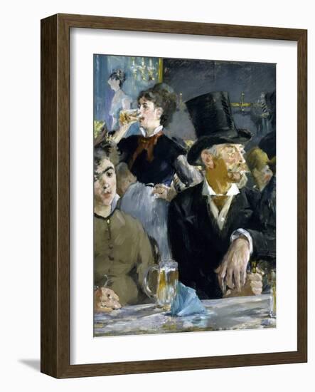 At the Caf‚-Edouard Manet-Framed Giclee Print