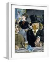 At the Caf‚-Edouard Manet-Framed Giclee Print