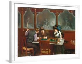 At the Cafe; Au Cafe, 1909-Jean Beraud-Framed Giclee Print