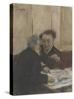 At the Café Châteaudun, C. 1870-Edgar Degas-Stretched Canvas
