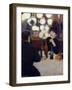 At the Cafe De La Nouvelle Athenes or Portrait De Suzanne Valadon, 1885 (Oil on Canvas)-Federigo Zandomeneghi-Framed Giclee Print