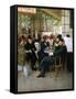 At the Cafe De La Paix-Georges Croegaert-Framed Stretched Canvas