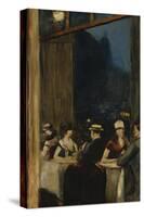 At the Cafe; Im Cafe-Lesser Ury-Stretched Canvas