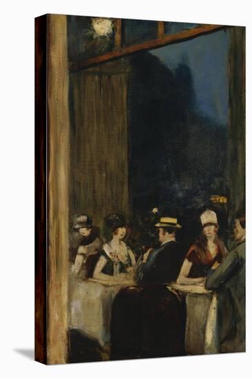 At the Cafe; Im Cafe-Lesser Ury-Stretched Canvas