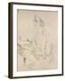 At the Cafe (Pencil and Ink on Paper)-Henri de Toulouse-Lautrec-Framed Giclee Print