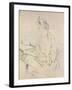 At the Cafe (Pencil and Ink on Paper)-Henri de Toulouse-Lautrec-Framed Giclee Print