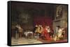 At the Cardinal's, 1880 (Oil on Canvas)-Tito Conti-Framed Stretched Canvas