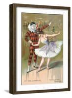 At the Carnival, Harlequin and Columbine-null-Framed Art Print