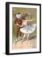 At the Carnival, Harlequin and Columbine-null-Framed Art Print