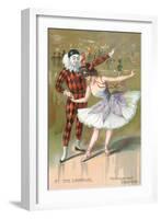 At the Carnival, Harlequin and Columbine-null-Framed Art Print