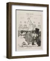 At the Champs-Elysées, plate 3 from Croquis Musicaux, 1852-Honore Daumier-Framed Giclee Print