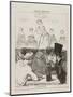 At the Champs-Elysées, plate 3 from Croquis Musicaux, 1852-Honore Daumier-Mounted Giclee Print