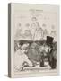 At the Champs-Elysées, plate 3 from Croquis Musicaux, 1852-Honore Daumier-Stretched Canvas