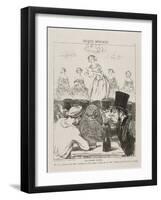 At the Champs-Elysées, plate 3 from Croquis Musicaux, 1852-Honore Daumier-Framed Giclee Print