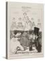 At the Champs-Elysées, plate 3 from Croquis Musicaux, 1852-Honore Daumier-Stretched Canvas