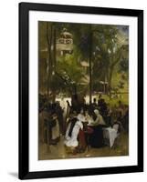 At the Chinesischer Turm in the Englischer Garten in Munich, C. 1870-Fritz Schider-Framed Giclee Print