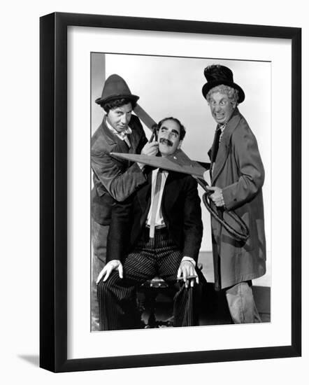 At the Circus, Chico Marx, Groucho Marx, Harpo Marx, 1939-null-Framed Photo