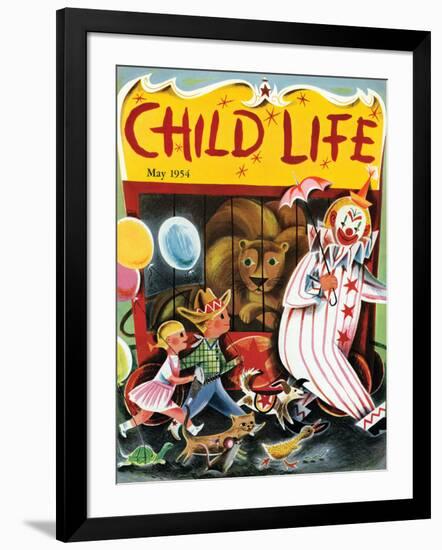 At the Circus - Child Life, May 1954-null-Framed Premium Giclee Print