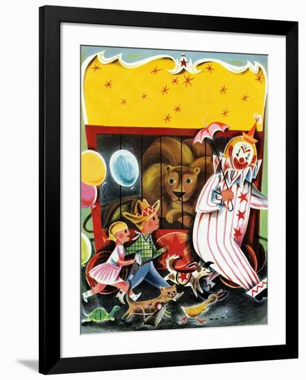 At the Circus - Child Life-null-Framed Giclee Print