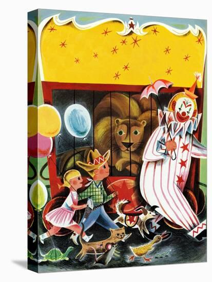 At the Circus - Child Life-null-Stretched Canvas