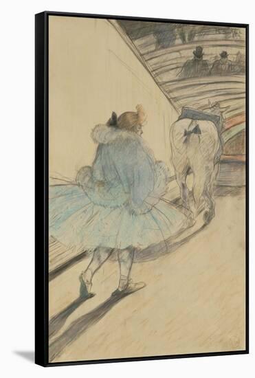 At the Circus: Entering the Ring, 1899 (Black and Coloured Pencils on Paper)-Henri de Toulouse-Lautrec-Framed Stretched Canvas