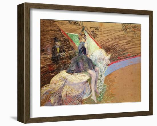 At the Circus Fernando, Rider on a White Horse, 1888-Henri de Toulouse-Lautrec-Framed Giclee Print