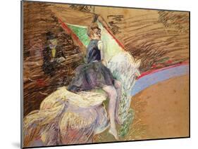 At the Circus Fernando, Rider on a White Horse, 1888-Henri de Toulouse-Lautrec-Mounted Giclee Print