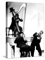 At the Circus, Harpo Marx, Bottom Chico Marx, Groucho Marx, 1939-null-Stretched Canvas