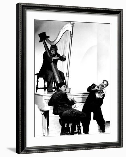 At the Circus, Harpo Marx, Bottom Chico Marx, Groucho Marx, 1939-null-Framed Photo