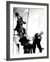 At the Circus, Harpo Marx, Bottom Chico Marx, Groucho Marx, 1939-null-Framed Photo