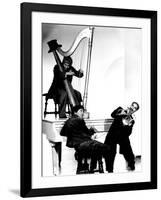 At the Circus, Harpo Marx, Bottom Chico Marx, Groucho Marx, 1939-null-Framed Photo