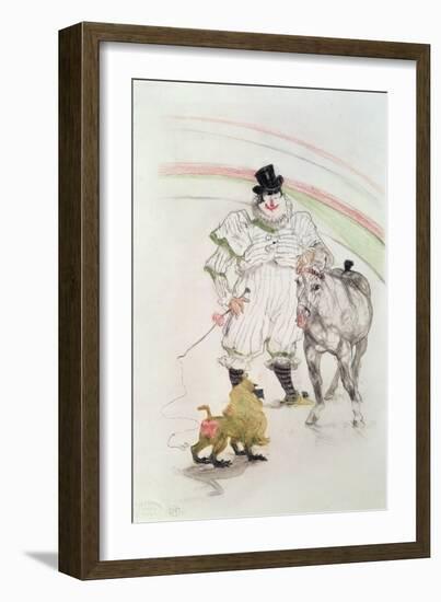 At the Circus: Performing Horse and Monkey, 1899-Henri de Toulouse-Lautrec-Framed Giclee Print