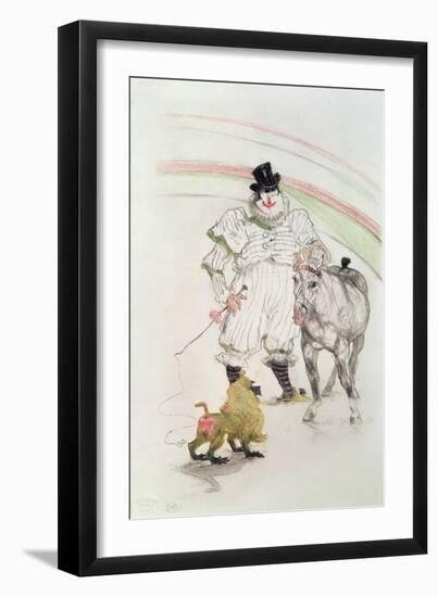 At the Circus: Performing Horse and Monkey, 1899-Henri de Toulouse-Lautrec-Framed Giclee Print