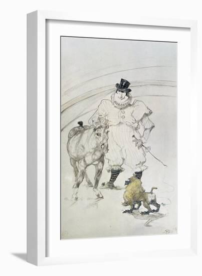 At the Circus: Trained Pony and Baboon, 1899-Henri de Toulouse-Lautrec-Framed Giclee Print