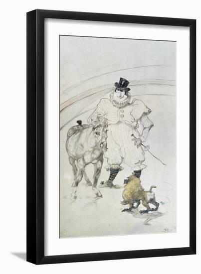 At the Circus: Trained Pony and Baboon, 1899-Henri de Toulouse-Lautrec-Framed Premium Giclee Print