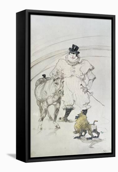 At the Circus: Trained Pony and Baboon, 1899-Henri de Toulouse-Lautrec-Framed Stretched Canvas