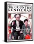 "At the Circus with Grandfather," Country Gentleman Cover, May 5, 1923-J.F. Kernan-Framed Stretched Canvas