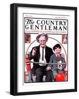 "At the Circus with Grandfather," Country Gentleman Cover, May 5, 1923-J.F. Kernan-Framed Giclee Print