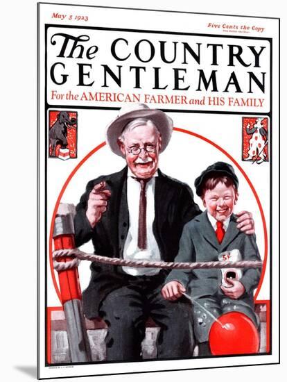 "At the Circus with Grandfather," Country Gentleman Cover, May 5, 1923-J.F. Kernan-Mounted Giclee Print