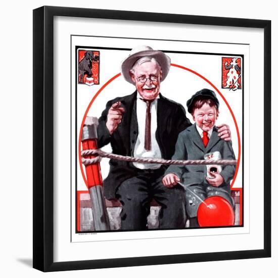 "At the Circus with Grandfather,"May 5, 1923-JF Kernan-Framed Giclee Print