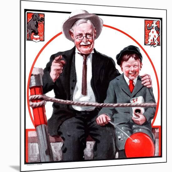 "At the Circus with Grandfather,"May 5, 1923-JF Kernan-Mounted Giclee Print