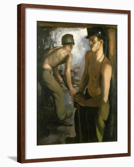 At the Coal Face-Dennis William Dring-Framed Giclee Print