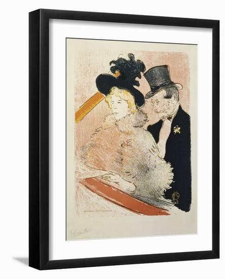 At the Concert, 1896-Henri de Toulouse-Lautrec-Framed Giclee Print