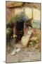 At the Cottage Door, 1913-Thomas Mackay-Mounted Giclee Print