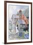 At the Cottage Door-David Woodlock-Framed Giclee Print